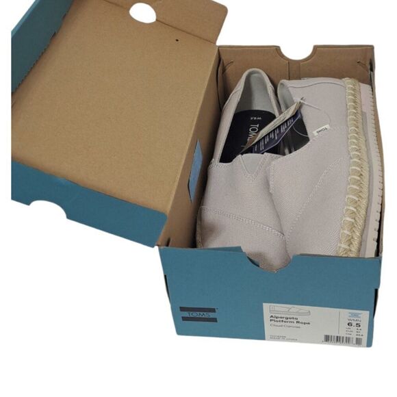 Toms Women's Sand Canvas Platform Espadrille Summer Vacation Resort Travel  6.5 - Picture 7 of 9